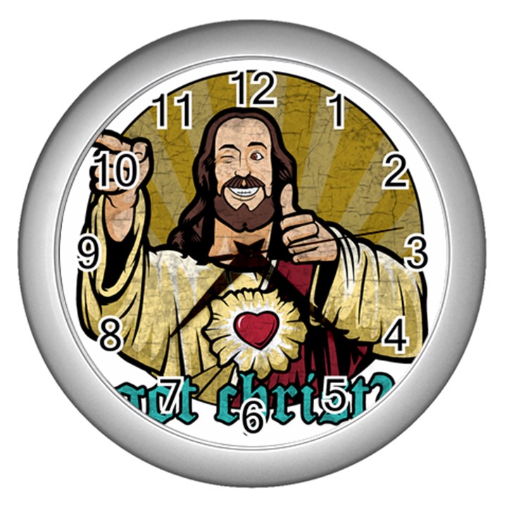 Buddy Christ Wall Clock (Silver)