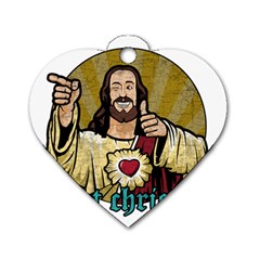 Buddy Christ Dog Tag Heart (two Sides) by Valentinaart