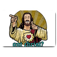 Buddy Christ Large Doormat  by Valentinaart