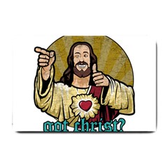 Buddy Christ Small Doormat  by Valentinaart