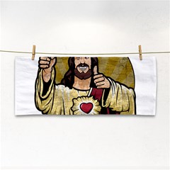 Buddy Christ Hand Towel by Valentinaart