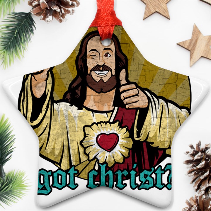 Buddy Christ Star Ornament (Two Sides)