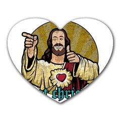 Buddy Christ Heart Mousepads by Valentinaart