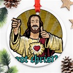 Buddy Christ Round Ornament (Two Sides) Front