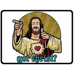 Buddy Christ Fleece Blanket (large)  by Valentinaart