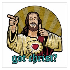 Buddy Christ Large Satin Scarf (square) by Valentinaart