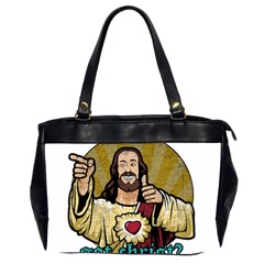 Buddy Christ Oversize Office Handbag (2 Sides) by Valentinaart