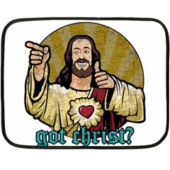 Buddy Christ Double Sided Fleece Blanket (mini)  by Valentinaart