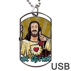 Buddy Christ Dog Tag Usb Flash (two Sides) by Valentinaart