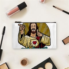 Buddy Christ Cosmetic Bag (small) by Valentinaart