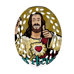 Buddy Christ Ornament (oval Filigree) by Valentinaart