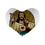 Buddy Christ Standard 16  Premium Heart Shape Cushions Back