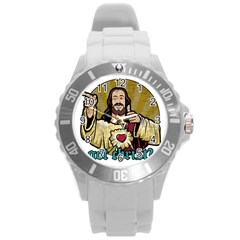 Buddy Christ Round Plastic Sport Watch (l) by Valentinaart