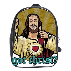 Buddy Christ School Bag (xl) by Valentinaart