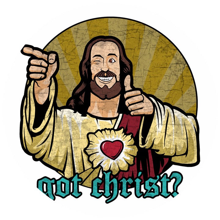 Buddy Christ Wooden Puzzle Round