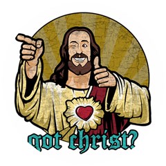 Buddy Christ Wooden Puzzle Round by Valentinaart