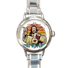 Got Christ? Round Italian Charm Watch by Valentinaart