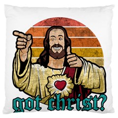 Got Christ? Large Flano Cushion Case (two Sides) by Valentinaart