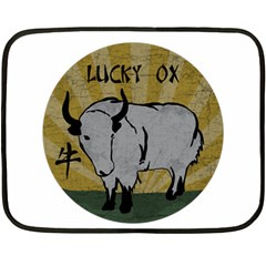 Chinese New Year ¨c Year Of The Ox Double Sided Fleece Blanket (mini)  by Valentinaart