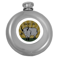 Chinese New Year ¨c Year Of The Ox Round Hip Flask (5 Oz) by Valentinaart