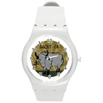 Chinese New Year ¨C Year of the Ox Round Plastic Sport Watch (M) Front