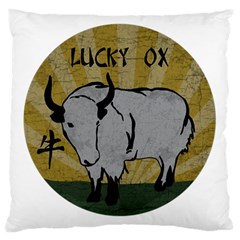 Chinese New Year ¨c Year Of The Ox Large Cushion Case (one Side) by Valentinaart