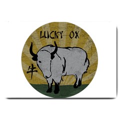 Chinese New Year ¨c Year Of The Ox Large Doormat  by Valentinaart