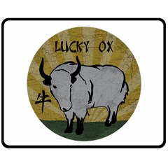 Chinese New Year ¨c Year Of The Ox Fleece Blanket (medium)  by Valentinaart