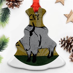 Chinese New Year ¨c Year Of The Ox Christmas Tree Ornament (two Sides) by Valentinaart