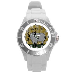 Chinese New Year ¨c Year Of The Ox Round Plastic Sport Watch (l) by Valentinaart