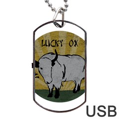 Chinese New Year ¨c Year Of The Ox Dog Tag Usb Flash (two Sides) by Valentinaart