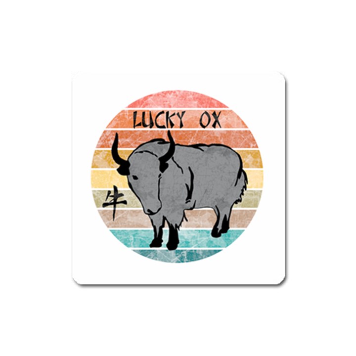 Chinese New Year ¨C Year of the Ox Square Magnet