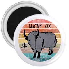 Chinese New Year ¨c Year Of The Ox 3  Magnets by Valentinaart