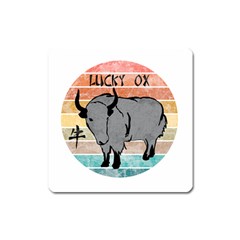 Chinese New Year ¨c Year Of The Ox Square Magnet by Valentinaart