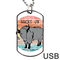 Chinese New Year ¨c Year Of The Ox Dog Tag Usb Flash (one Side) by Valentinaart