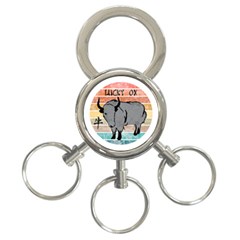 Chinese New Year ¨c Year Of The Ox 3-ring Key Chain by Valentinaart