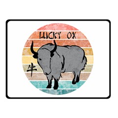 Chinese New Year ¨c Year Of The Ox Double Sided Fleece Blanket (small)  by Valentinaart