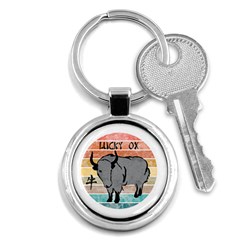 Chinese New Year ¨c Year Of The Ox Key Chain (round) by Valentinaart