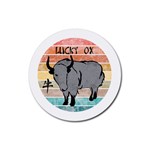 Chinese New Year ¨C Year of the Ox Rubber Coaster (Round)  Front