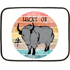 Chinese New Year ¨c Year Of The Ox Fleece Blanket (mini) by Valentinaart