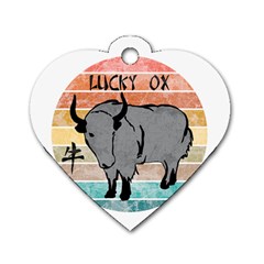 Chinese New Year ¨c Year Of The Ox Dog Tag Heart (two Sides) by Valentinaart