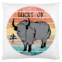 Chinese New Year ¨c Year Of The Ox Large Cushion Case (one Side) by Valentinaart