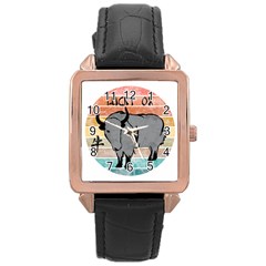 Chinese New Year ¨c Year Of The Ox Rose Gold Leather Watch  by Valentinaart