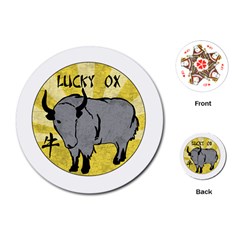 Chinese New Year ¨c Year Of The Ox Playing Cards Single Design (round) by Valentinaart