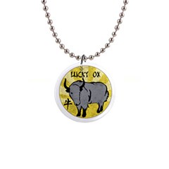 Chinese New Year ¨c Year Of The Ox 1  Button Necklace by Valentinaart