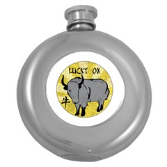 Chinese New Year ¨c Year Of The Ox Round Hip Flask (5 Oz) by Valentinaart