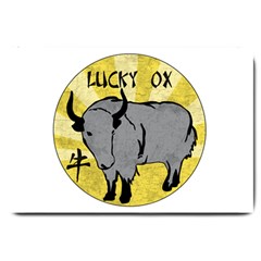 Chinese New Year ¨c Year Of The Ox Large Doormat  by Valentinaart