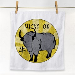 Chinese New Year ¨c Year Of The Ox Face Towel by Valentinaart