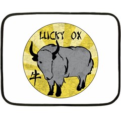 Chinese New Year ¨c Year Of The Ox Fleece Blanket (mini) by Valentinaart