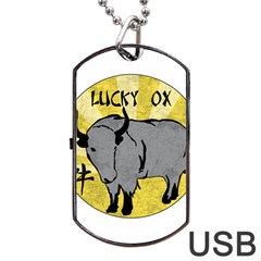 Chinese New Year ¨c Year Of The Ox Dog Tag Usb Flash (two Sides) by Valentinaart